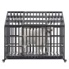 52" Heavy Duty Dog Crate Large Dog cage Strong Metal Dog Kennels and Crates for Large Dogs with 4 Lockable Wheels